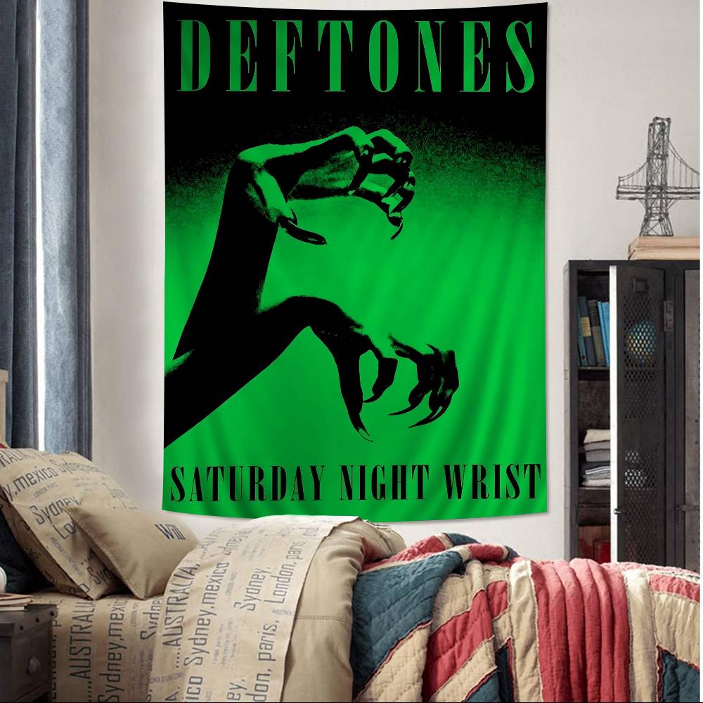 

DDeftones Anime Tapestry Hanging Tarot Hippie Wall Rugs Dorm Wall Hanging Sheets 74x94cm(29x37in)