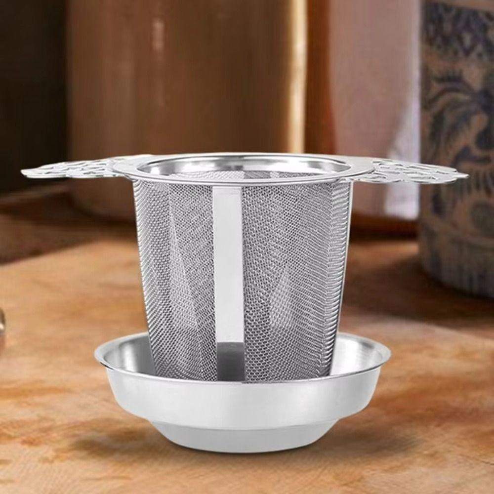 Double-layer Tea Strainers Fine Mesh Coffee Filter Sieve Double Ear Tea Infuser  Steep Loose Leaves