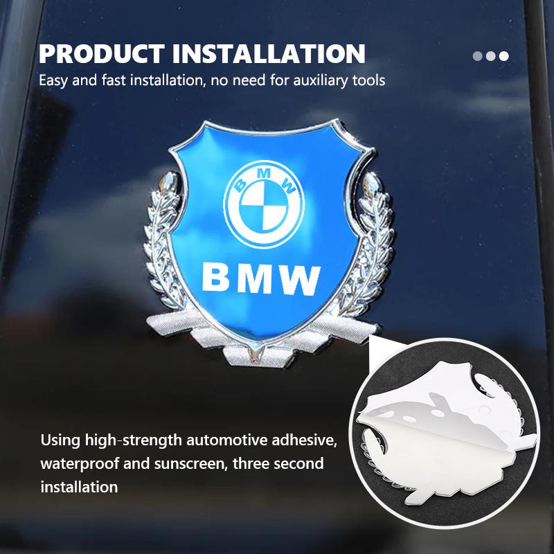 Car Body 3D Stickers Wheat Ears Styling Emblem Decals Decoration For BMW M 1 3 4 5 6 7 Series M3 M6 F01 F02E34 E36 E70 F10 X6 X1