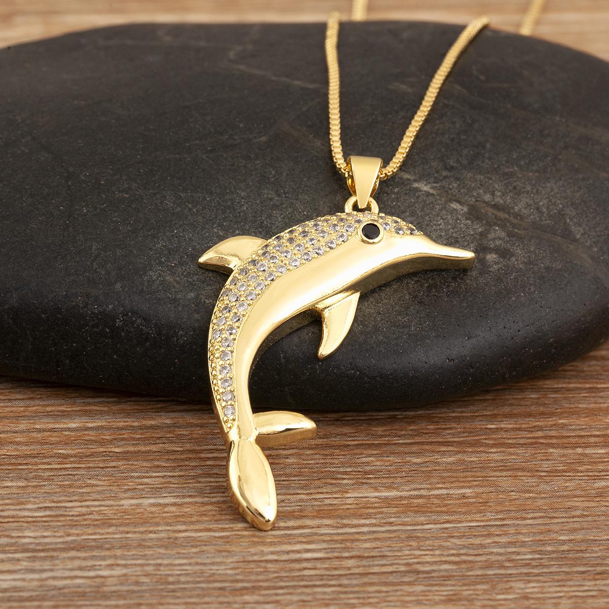 

Nidin New Fashion Ox Head/Evil Eye/Flower/Dolphin Shape Charm Pendant Necklace For Female Male Ethnic Style Jewelry Fine Gifts