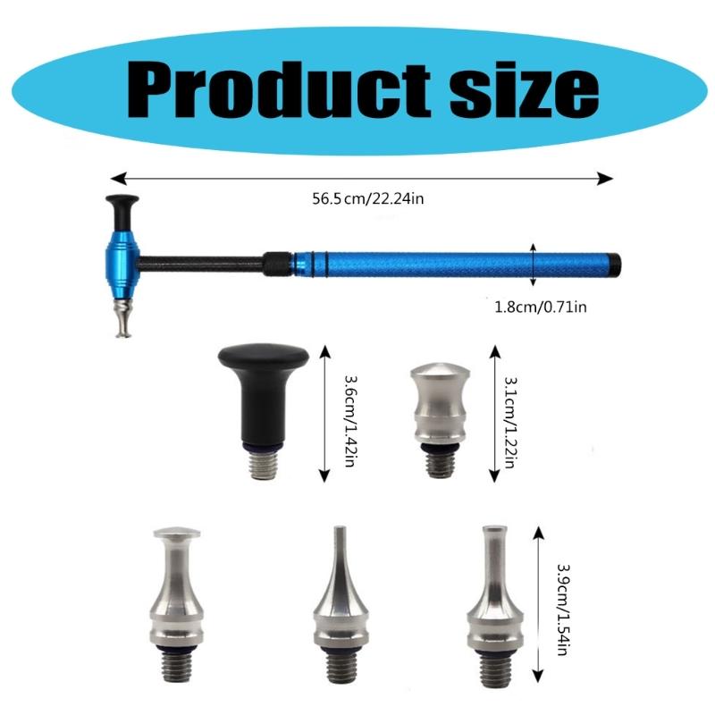Vehicle Dent Repair Hammer Toolkit, Precise Pen Included, with Carbon Fiber Handle for Automobile Bodywork Maintenance