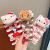 Cartoon Kt Cat Plush Small Intestine Hair Band Children Cute High Elastic Rubber Band Little Girl Tied Hair Ponytail Hair Rope