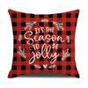 Christmas Pillow Cover Letter Christmas Tree Sofa Pillow Cover Peach Skin Cushion Home Supplies