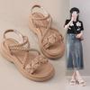 Elegante Plateau-Sandalen für Damen, Neuer Sommerstil, Weiche Sohle, Ein Riemen, Rutschfest, Strandsandalen