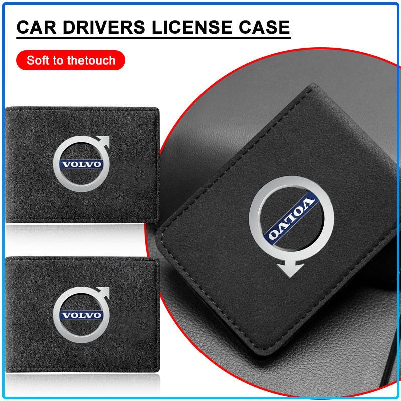 Porta Patente di Guida in Pelle PU Portafoglio per Carte Accessori Auto Per Volvo XC90 XC60 XC70 XC40 V90 V60 V40 C70 C30 S80