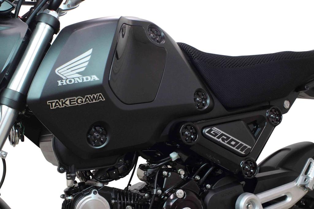 SP TAKEGAWA Machined Aluminum Side Color Black 6 Pieces GROM GROM (JC92)/MSX 09-11-0260