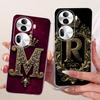 Clear For Oppo Reno 11Pro 5G CPH2607 Cover For Oppo Reno 11 Pro 5G Case Luxury Crown A-Z Letters 2D Flat Pattern Soft Phone Case