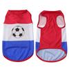 Camiseta de verano para perros con estampado de fútbol, ​​chaleco sin mangas para cachorros, ropa suave y transpirable para perros pequeños y medianos, gatos.