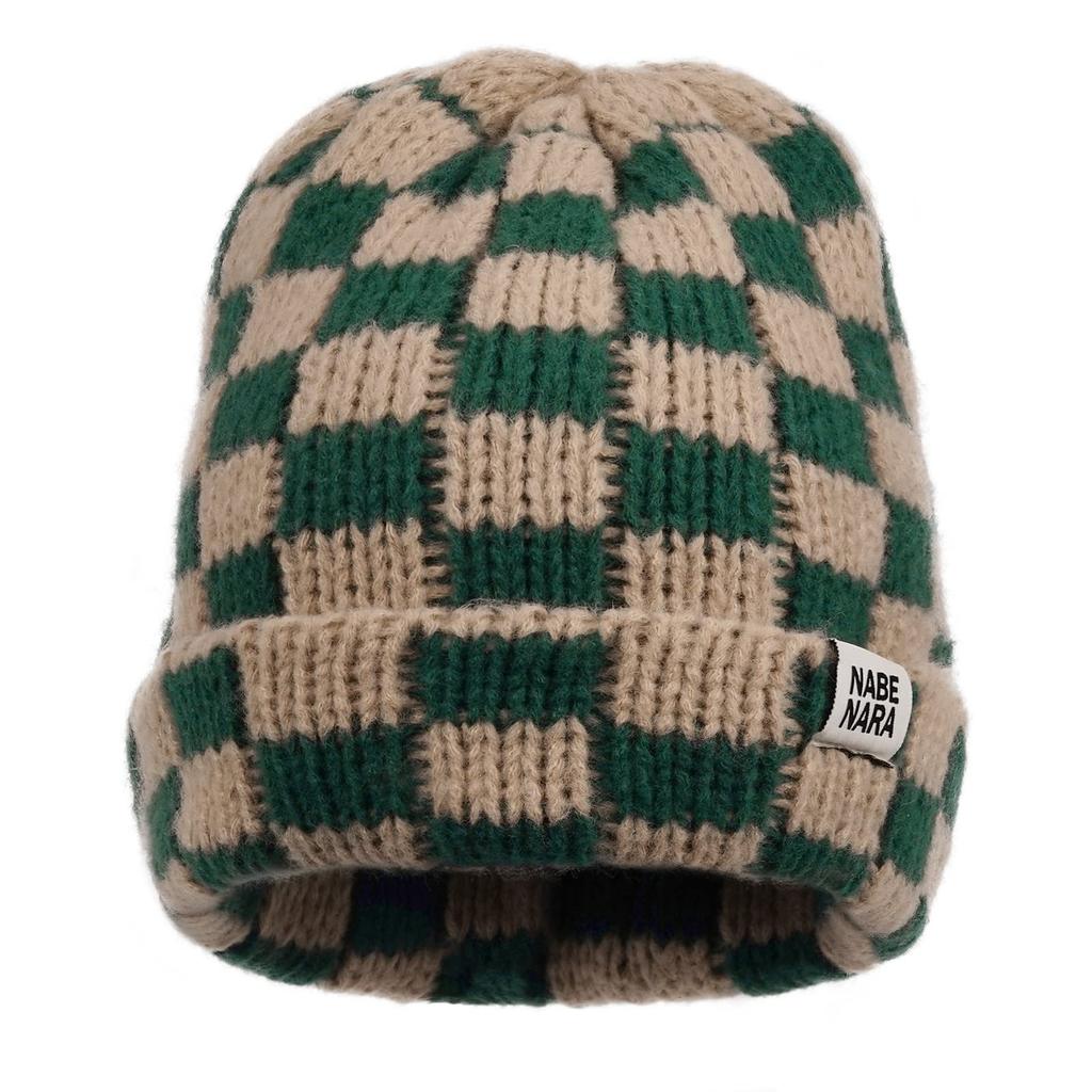 Clape Knit Cap for Men and Check Simple and Watch Cold Warm Hat for Outdoor Snowball Fishing Women, Polyester, Stretchy, Double-Layer Fabric, 2-Color
