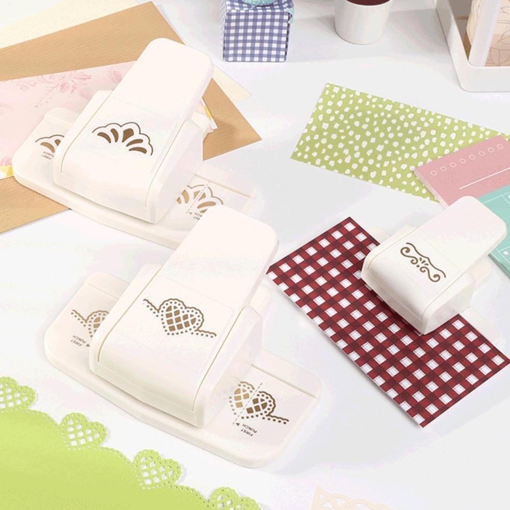 

Экономящий труд причудливый узор для дырокола в полоску, цветочный дизайн, резак для бумаги, альбом для вырезок