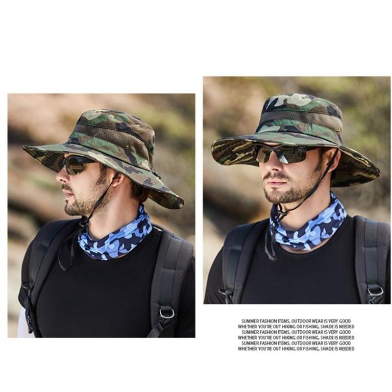 Foldable Bucket Hat for Adult Teenagers Wide Brim Foldable Fisherman Hat Spring Summer Anti-uv Hat Camouflage Design