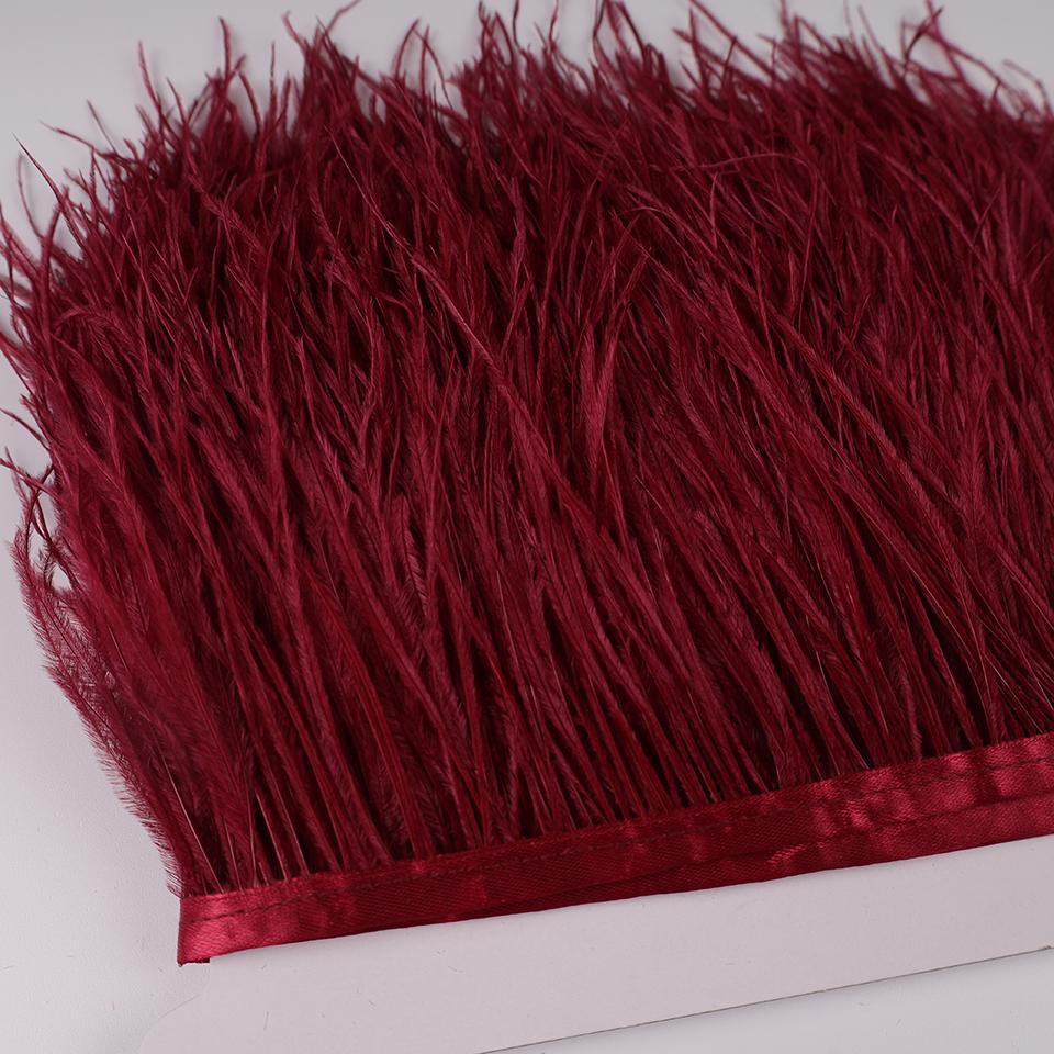 Ostrich Feathers Trim 13-18 CM Plumes on Ribbon Selvage For DIY Wedding Sewing in Dress Decoration Crafts Accessories Wholesale