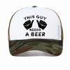 This Guy Needs A Beer Graphic Print Baseball Cap Women Summer Funny Casual Fashion Harajuku Drinking Gift Mesh Breathable