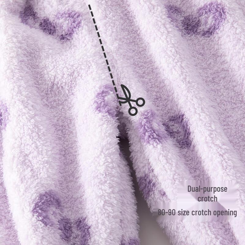 Girls' Plush Warm Pajama Set