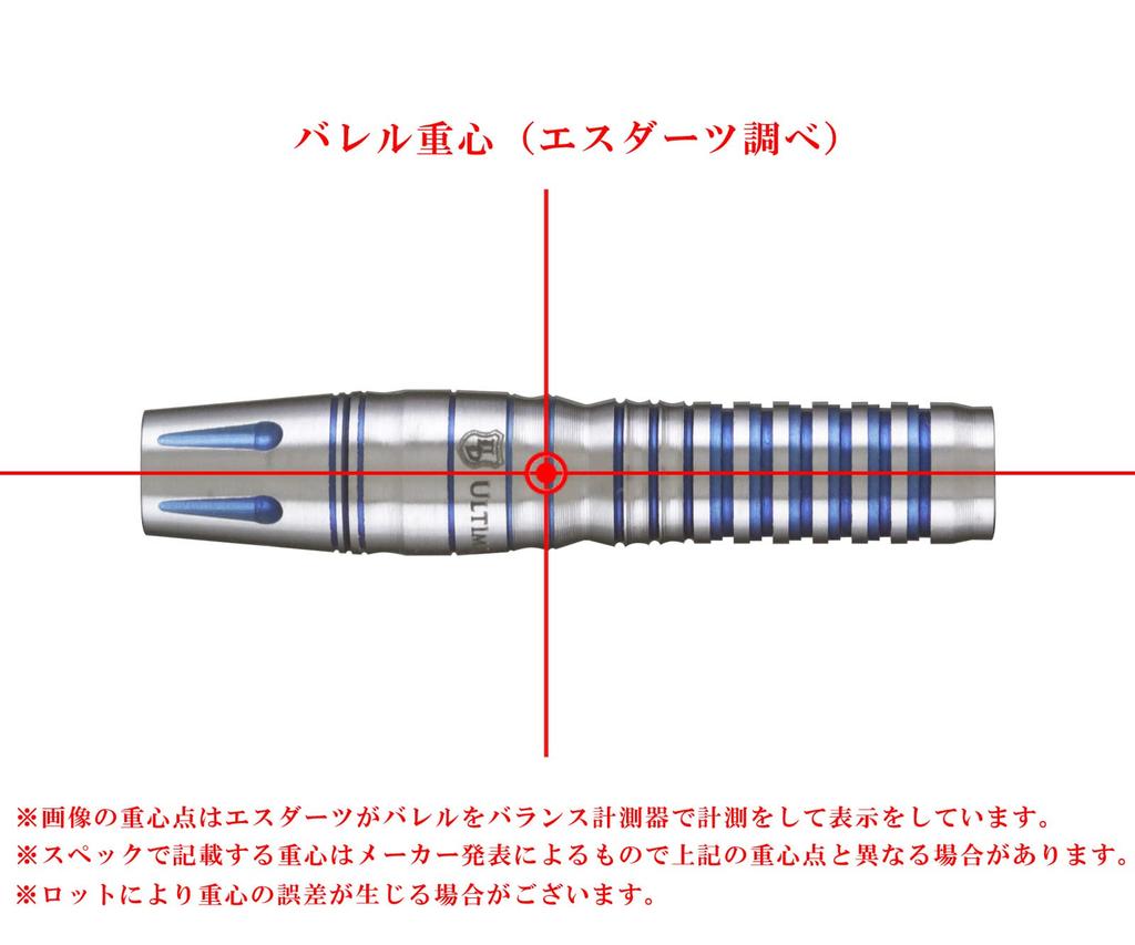 Ultima Darts KAISER V Type 2 16.5g Darts Barrel 90% Tungsten Blue 2BA Signature Model