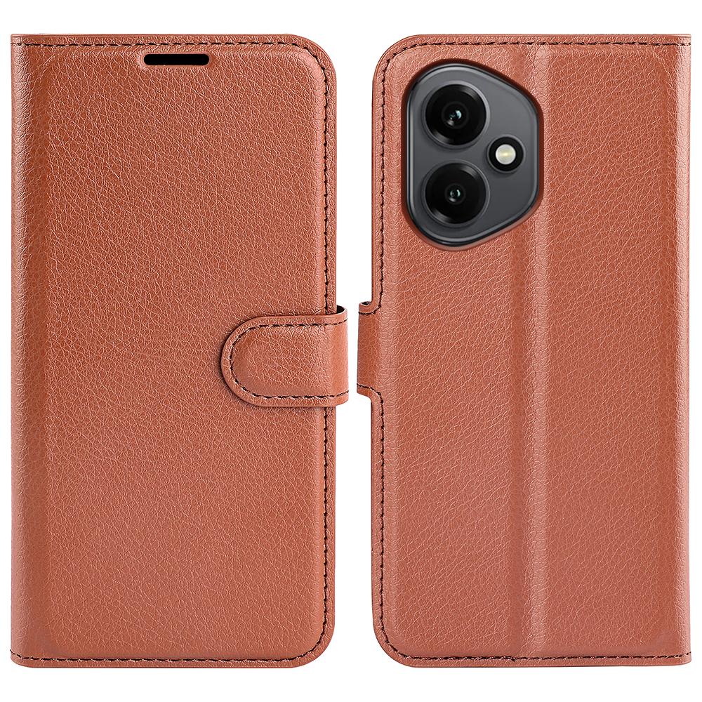 Für Honor 400 5G (Global) Hülle Leder Geldbörse Handyhülle mit Litschi-Textur Stoßfest