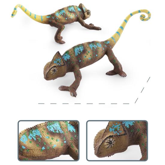Reptile Statue Model Simulated Cute Lizard Chameleon Bearded Dragon Solid Model