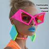New Fashion Oversized Cat-Eye Glasses for Women and Men High-End Hip-Hop Style Eyewear Versatile Daily Trendy Accessory