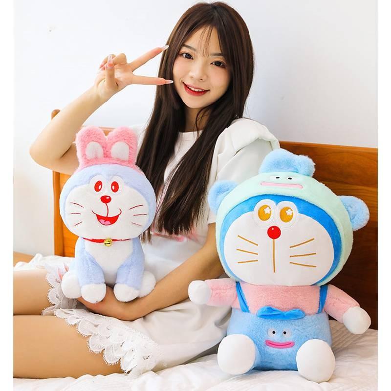 Doraemon Rabbit Plush Toy Cartoon Stuffed Doll Room Sofa Decoration Kids Gift