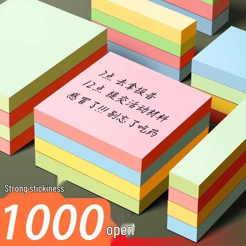 Sticky Note Set for Elementary Students - 3 Books of Colorful Labels & Memo Strips