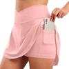 Dámská ležérní jednobarevná Krátká polosukně s vysokým pasem Sportovní sukně Skládaná sukně
