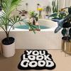 Plush Rug Home Use You Look Good Bath Mat Funny Cute English Bathroom Decor Non Slip Microfiber Carpet Water Absorbing Doormat