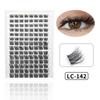 14-Row D Curl Dense False Eyelash Cluster Pack - Mixed Style, Hot Melt Grafted, In Stock