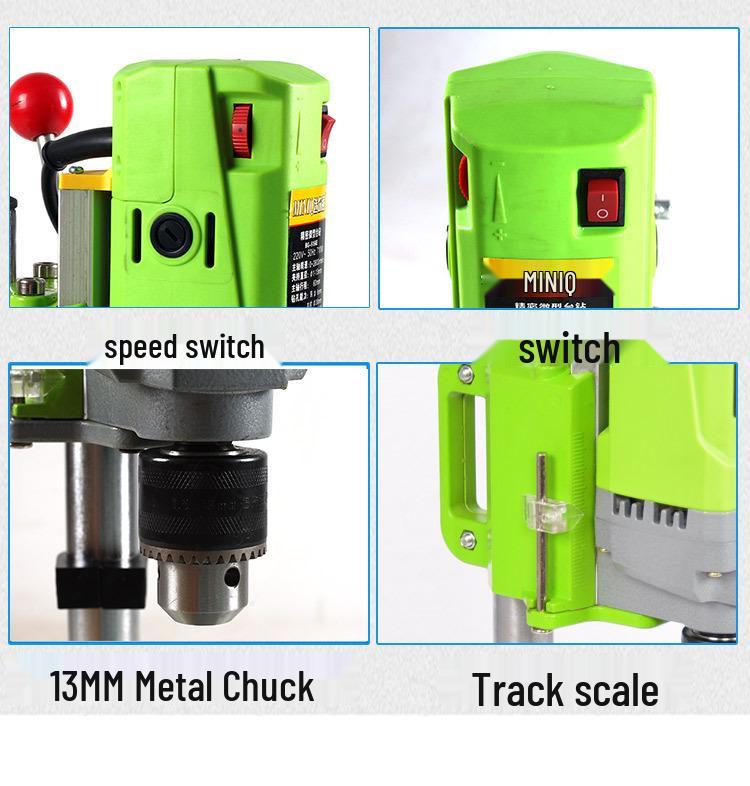 Compact Multi-Functional Precision Bench Drill for Woodworking and Crafts