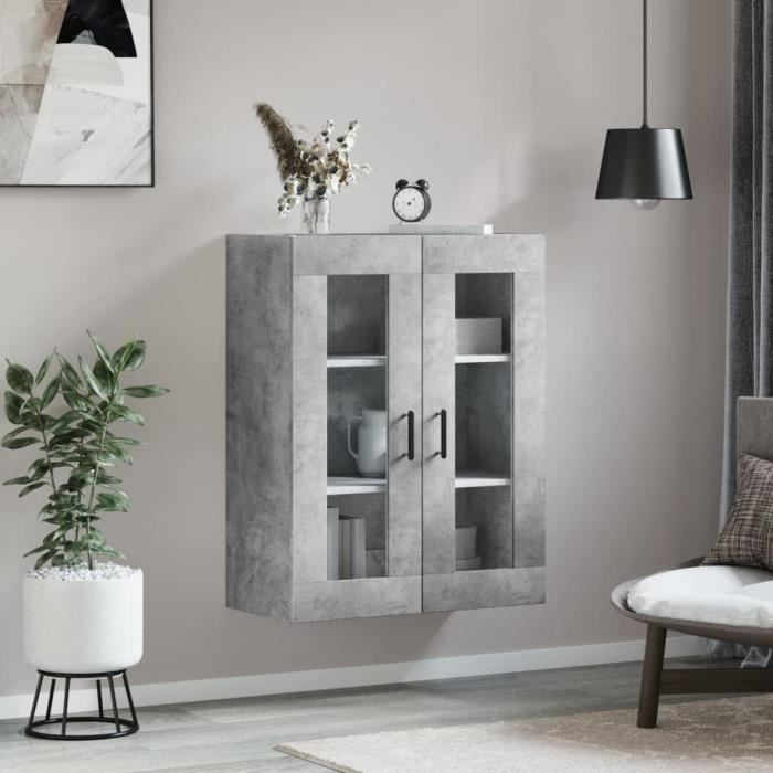 VidaXL Armoire murale gris béton 69,5x34x90 cm 828488