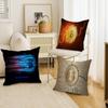 Bitcoin Kissenbezug für Schlafzimmer und Wohnzimmer Sofa Dekorative Kissenhülle