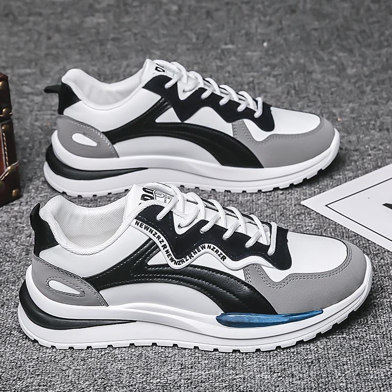 

New trendy fashion men s shoes breathable little white shoes student thick-soled wear-resistant sports shoes casual heightening board shoes r 44