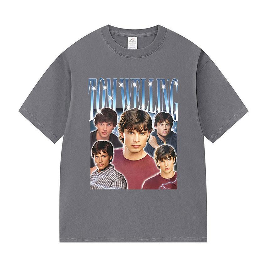 Funny TV Show Tom Welling Meme T Shirt Unisexs Clothing ONeck Fashion Short Sleeve Tshirts Unisex Oversized Vintage Cotton Tshirt
