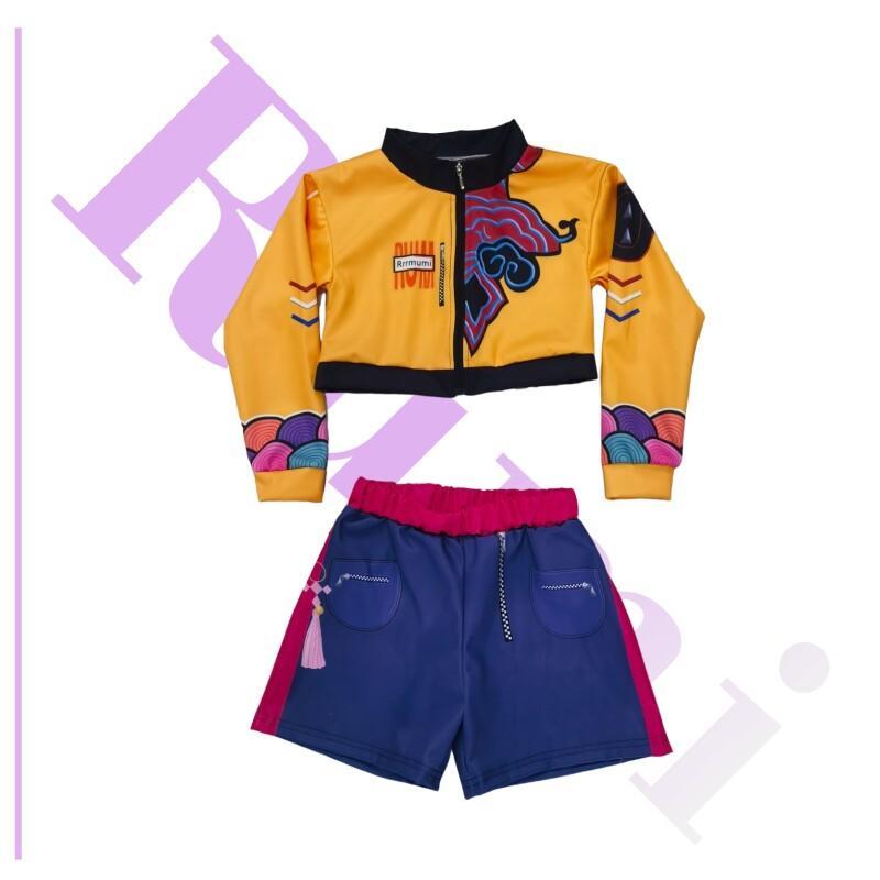 2025 Barn Rumi Zoey Mira 3D-print Cosplay-kostyme Halloween Karneval K-Pop Hunters Jentegruppe Idol Rollespill Utkledning Antrekk