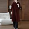 100% Wool Women Coat TIDENOVEL Autumn Wool Long Coat Handmade Pea Coat Winter Warm Wool Long Jacket Overcoat