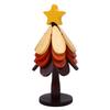Xmas Tree Trivet 4 Layers Wooden Heat Resist Coaster with Star Topper for Dishes Pans Pot