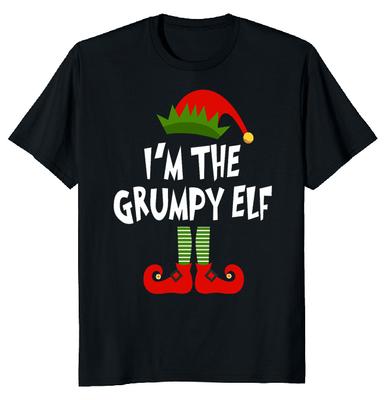 Grumpy Elf Noel Eşleşen Unisex Tişört