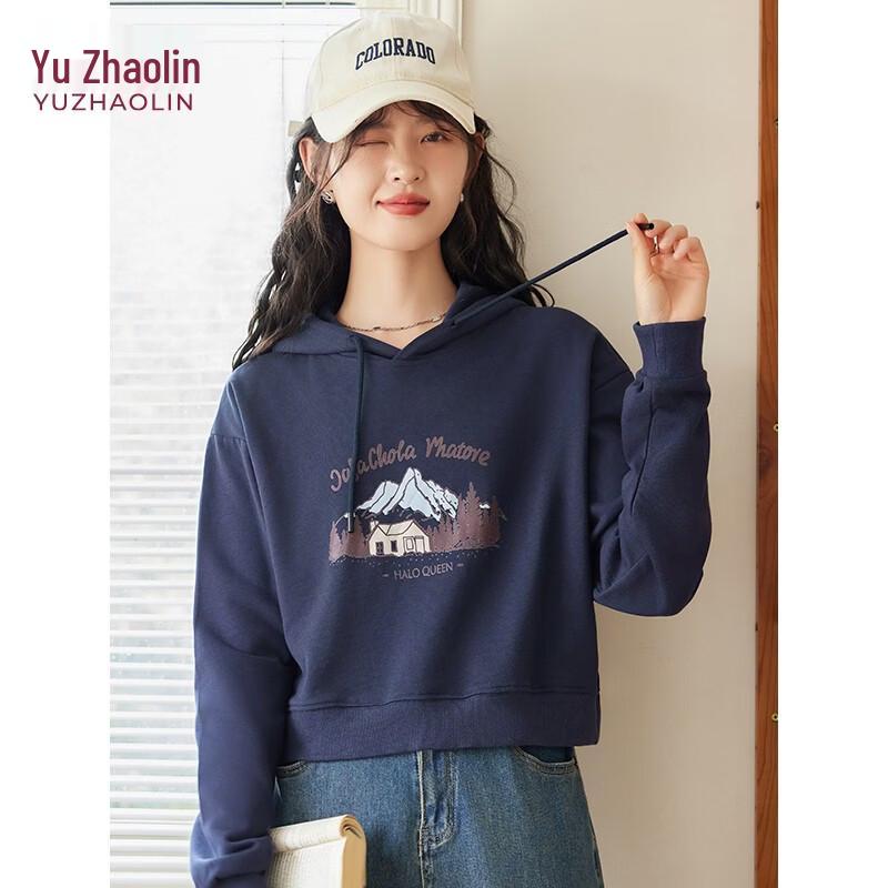 Yuzhaolin Women s Hooded Letter Print Sweatshirt L