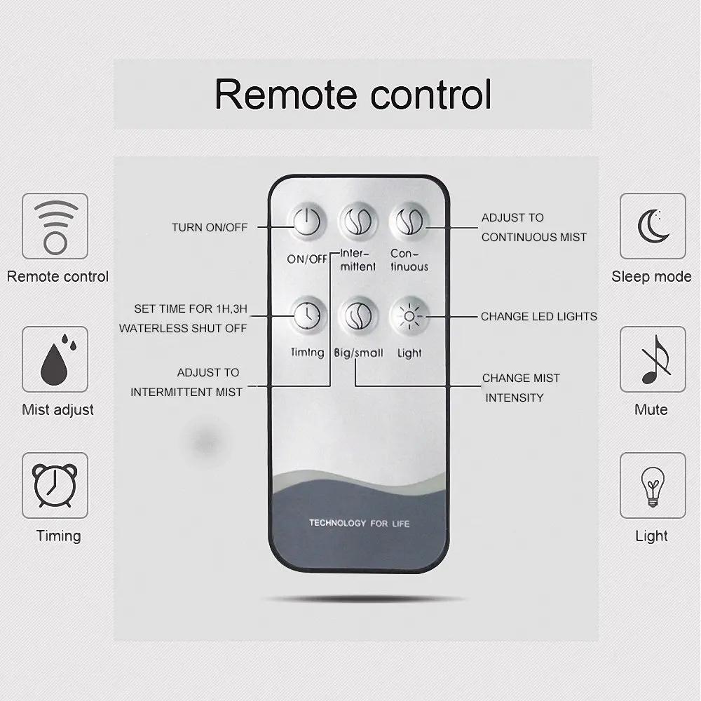 Diffuser For Home Remote Control Home Air Humidifier Aromatherapy Essential Oil Diffuser Large Capacity Electric Ultrasonic Arom