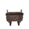 Simu Wuding Bronze Ornament Antique Alloy Four-Legged Square Office Company Cauldron Incense Burner Home Decor