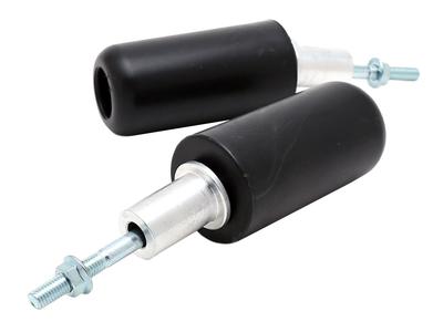 Nakira Kurze Motorschutz-Rahmenschleifer, Universell passend für Motorräder, Set aus 2 Stück (Links und rechts), nkr777 (Schwarz, M8)