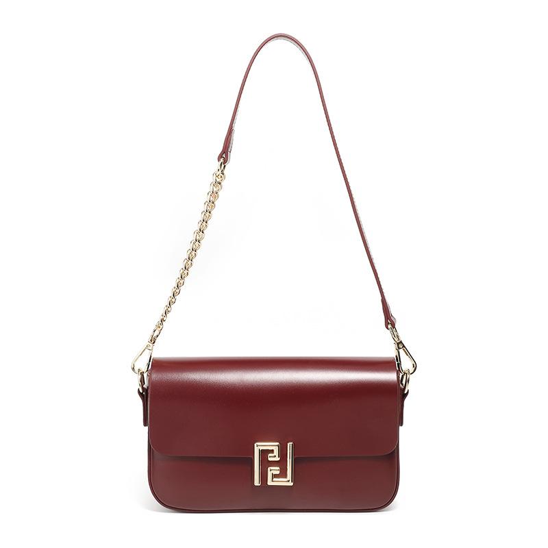 Leather High-grade Small Bag Spring Female Bag Popular Cross-body Bag Temperament Small Square Bag