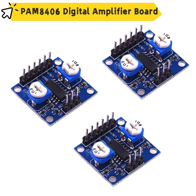 1-5Pcs PAM8406 Digital Amplifier Board With Volume Potentiometer 5Wx2 Stereo M70