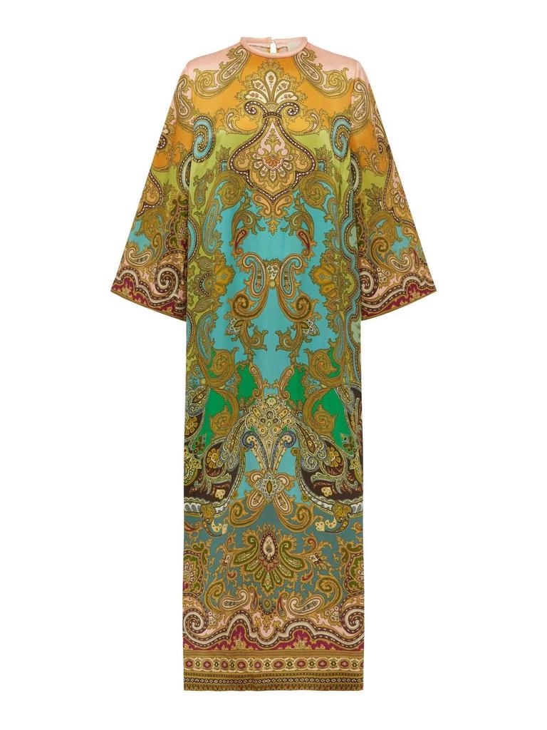 2026 European-American Chic Satin Print Dress: Casual and Stylish