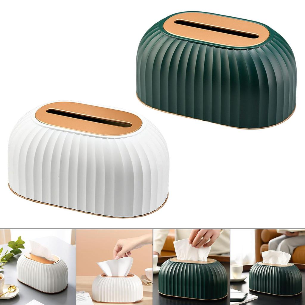 Randig Papperslåda Prydnad Hantverk Dekoration Förvaring Dispenser Elegant Pappershandduk