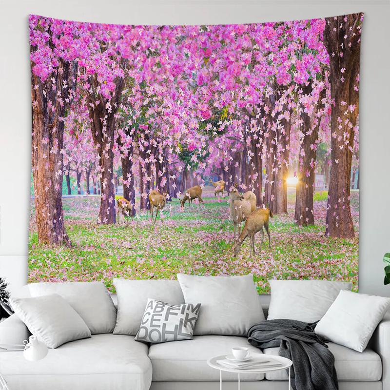 Tapiserie Decoratie pentru Casa Frumos Seria Flori de Cires Tapiserie Imprimata Decoratiuni Festival 230x180cm