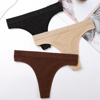 Bragas de mujer sin costuras, cintura baja, elásticas, transpirables, con realce de glúteos, de color liso, que absorben la humedad, para deporte y trabajo.