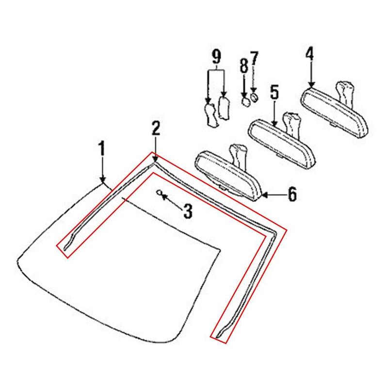 Car Wiper Windshield Panel Moulding Trim Seal Strip Front Glass 51318159784 For BMW 5 series E39 1997- 2002 2003 Auto Seals