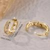 Golden-Tone Bohemian Cross Hoop Earrings for Women Sparkling Synthetic CZ Design Ear Buckle Wedding Jewelry Gifts