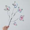 1pc Faux Plant Branch 5 Heads Butterfly Flower 47cm Home Decor Wedding Decoration Artificial Fake Flower