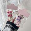 Cute Bear/Rabbit Keychain Soft Plush Keyring Adorable Bag Pendant for Women Girls Lovely Couple Key Rings Ornament
